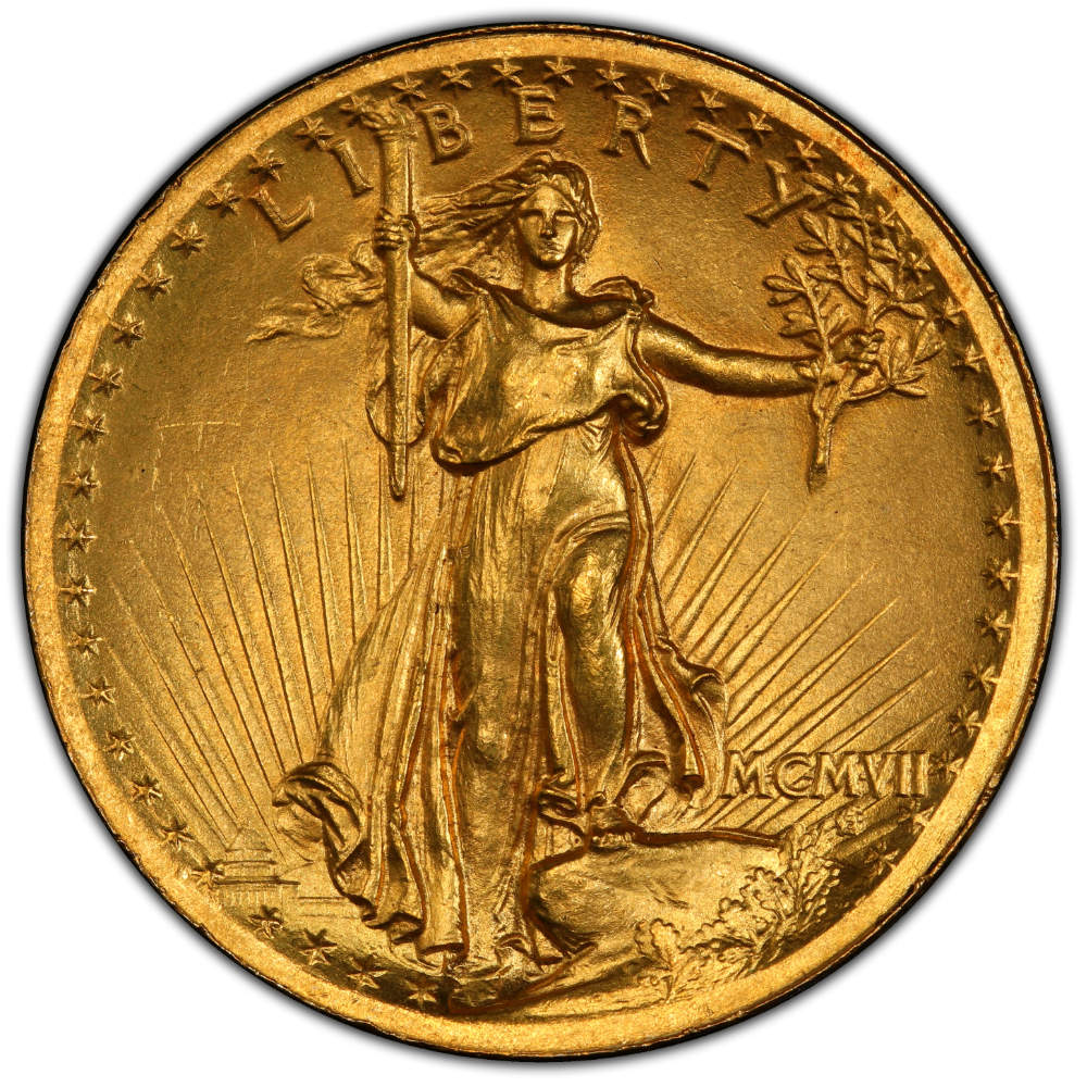 1907 High Relief Saint-Gaudens Double Eagle, Wire Edge