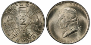 1932 Austria 2 Shilling, Haydn - Comp