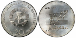 1975 Germany 20 Mark, Bach - Comp