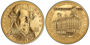 2004 Austria 50 Euro, Great Composers, Haydn - Gold Coin Comp