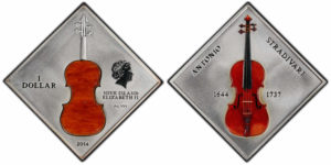 2014 Niue Dollar, Stradivarius “Lady Blunt” Violin - Comp