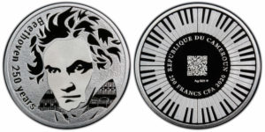 2020-MW Cameroon 250 Francs, Beethoven 250 Year Ann., Proof - Comp