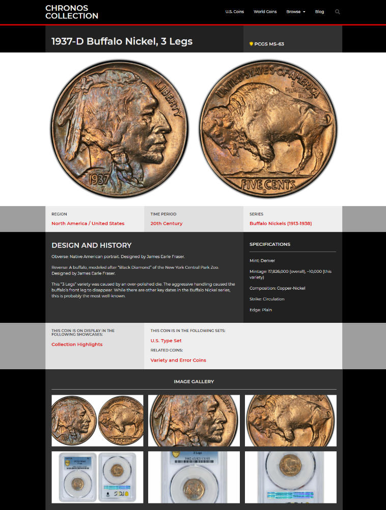 Coin Exhibit Page Full Design